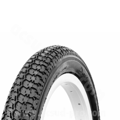 ACSUD SACIM | PNEUMATICO / COPERTONE BAMBINO DELI 12 1 / 2 X 1.75 x 2 1 / 4  NERO CERCHIETTO RIGIDO (47-203)
