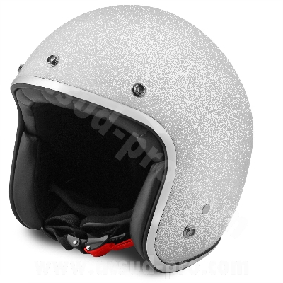 ACSUD SACIM | CASCO JET (Top Quality Tripla Calotta) NOEND TRIBUTE GLITTER  BIANCO L